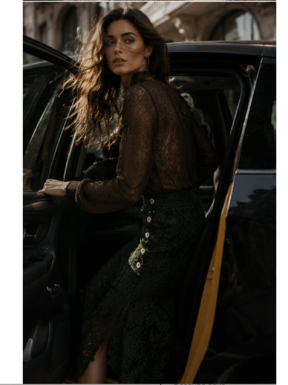 Zara Olive Green Embroidered Midi Skirt NWT - Picture 13 of 13